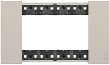 Рамка горизонтальная Legrand BTicino Living Now 1-м. 4 мод. песочный картинка